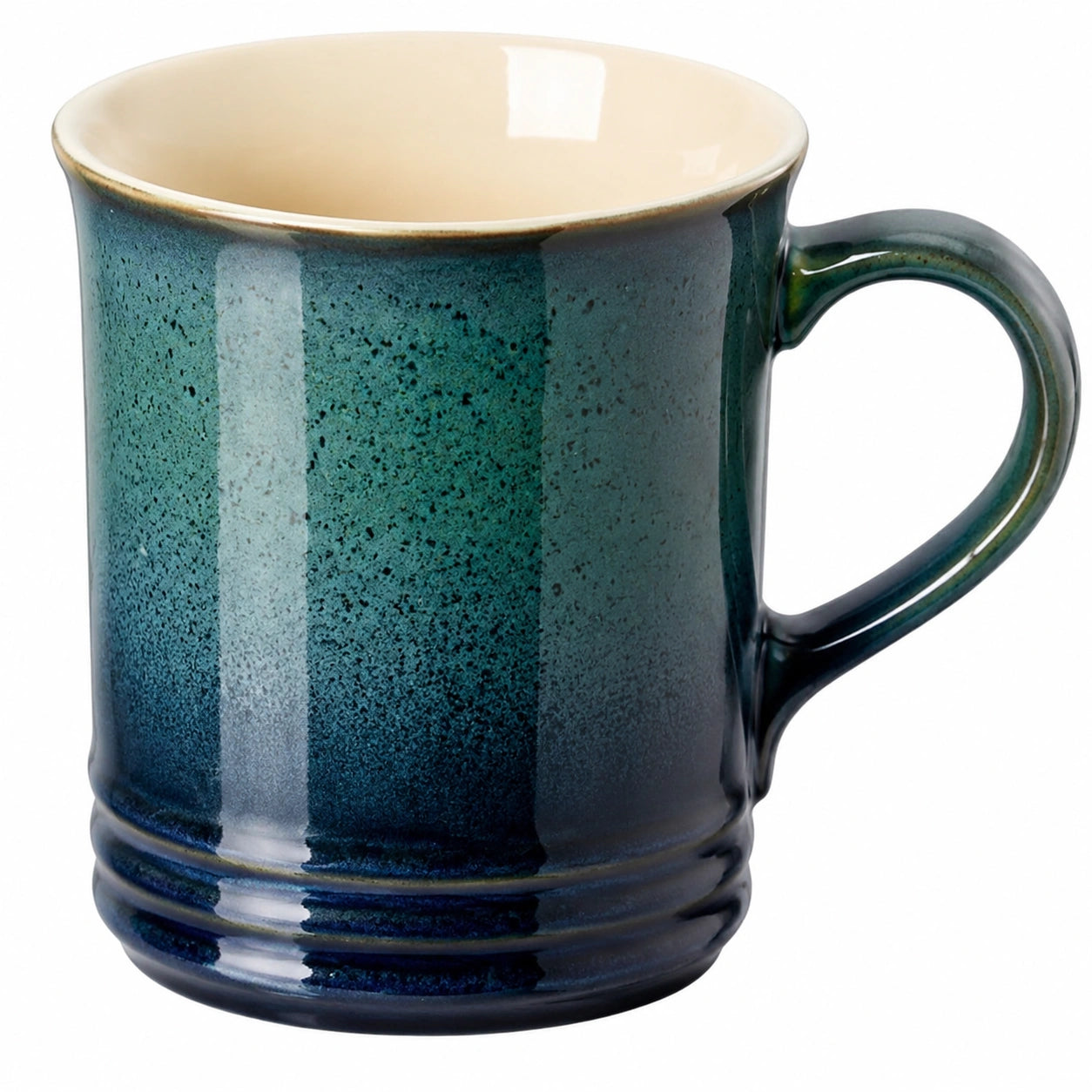 Keramiktasse 330ml Blau-Grün mit leichtem Farbverlauf