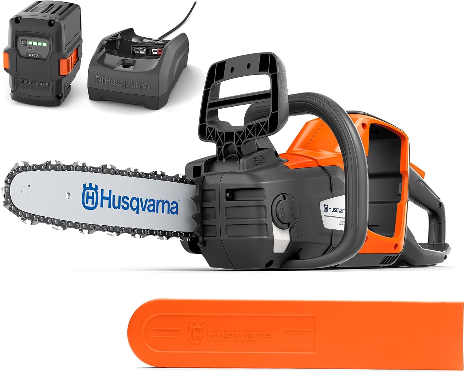 Husqvarna 225i Akku-Kettensäge, Inkl. Akku & Ladegerät, 20 m/s Kettengeschwindigkeit, Leicht, Kabellos, 14′′ Schiene