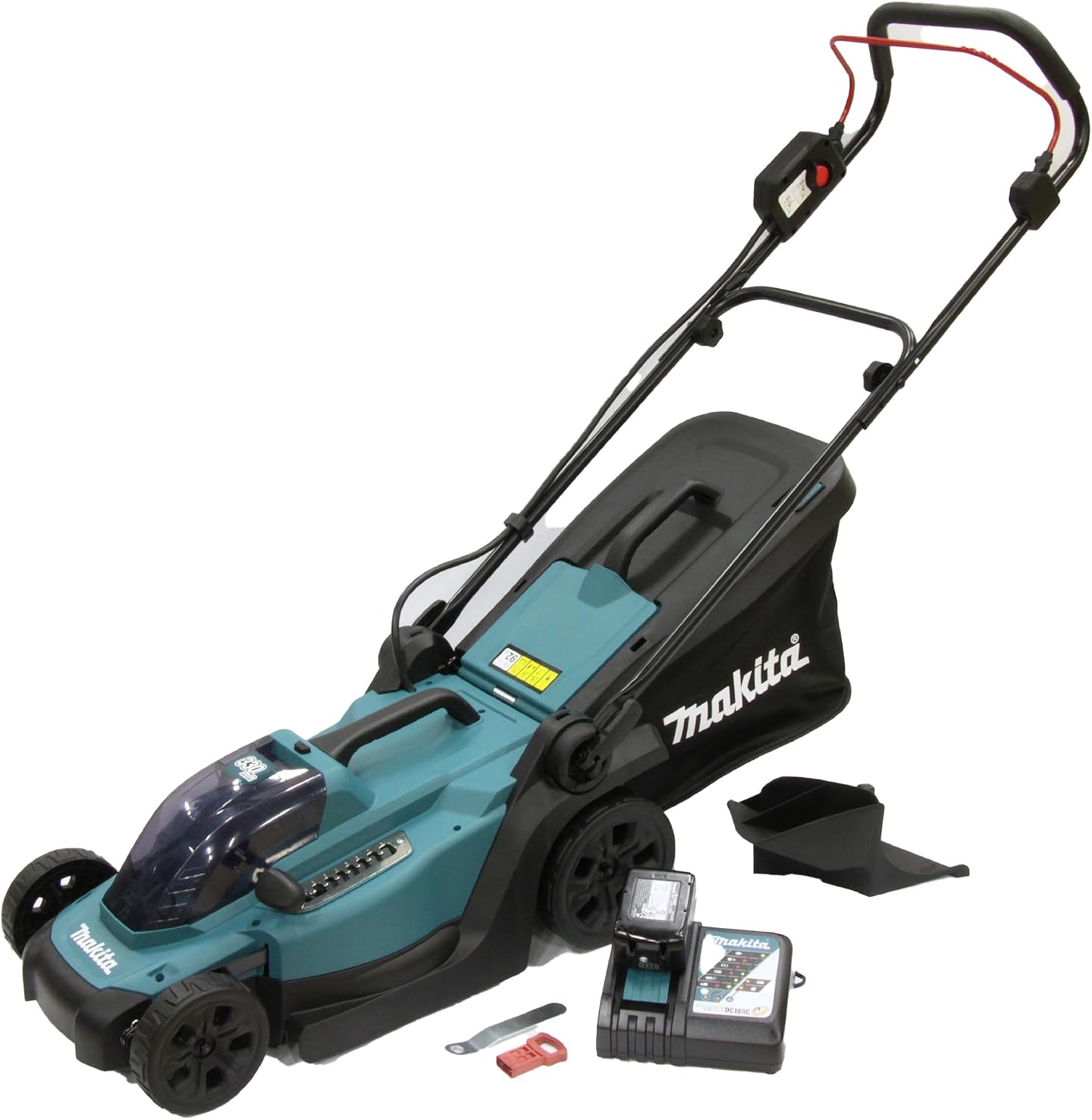 Makita DLM330RM Akku-Rasenmäher 18 V / 4,0 Ah, 1 Akku + Ladegerät, Petrol