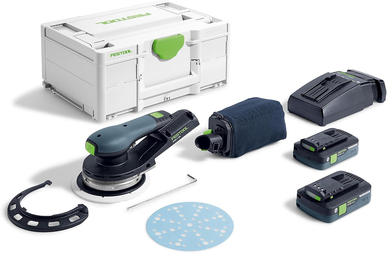 Festool Akku-Exzenterschleifer ETSC 2 125 4,0 I-Plus incl. StickFix Schleifteller D: 125 mm W-HT, Weich-HT