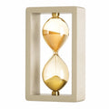 Elegante Sanduhr mit Rahmen Beige und Gold, 30 Minuten
