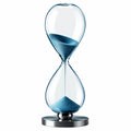 Handgefertigte Sanduhr mit Glas und Metallbasis, Blau