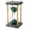 Klassische Sanduhr Handgefertigt Grün Gold 38cm