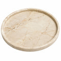 Rundes Marmor-Tablett Beige Ø30cm