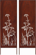 KPGA KAPAGA HOME & GARDEN Kapaga Dekorative Zäun, 2x Sichtschutz Metall, 160 cm x 50 cm, Spieße 20 cm x Breite 50 cm, Sichtschutzelement