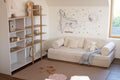 Mimii Comfort Spielsofa für Kinder aus Schaumstoff & Cord in Beige, Modulares Kindersofa, Schlafsofa für Kinderzimmer, Waschbarer Bezug