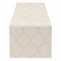 Eleganter Tischläufer Beige Geometrisches Muster 140x40cm