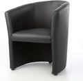 Cocktailsessel Design  Sessel Clubsessel Loungesessel Club Möbel Bürosessel Praxismöbel aus Kunstleder, Schwarz, Polsterung