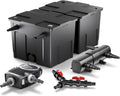 SunSun Komplettset: CBF-550 Teichfilter bis 60000 l Teichfilteranlage als Durchlauffilter, NEO10000 SuperECO Teichpumpe 10000 l/h 80 W, Y-Verteiler