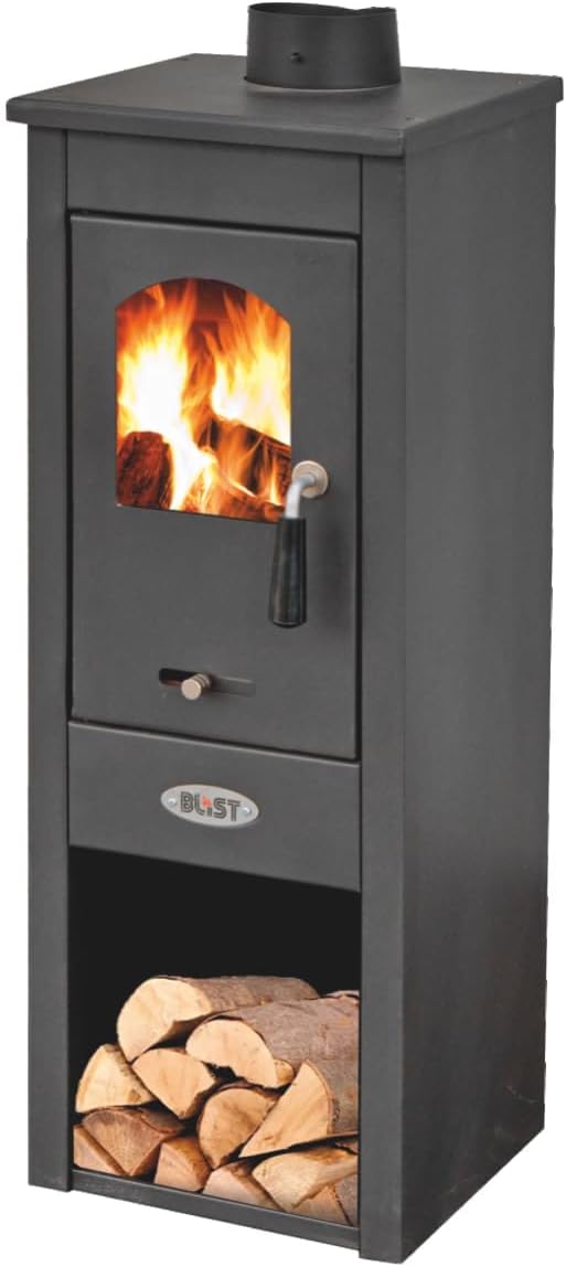 Blist Kaminofen Mod. Lux Lm, 7 kW, Schwarz, Holz