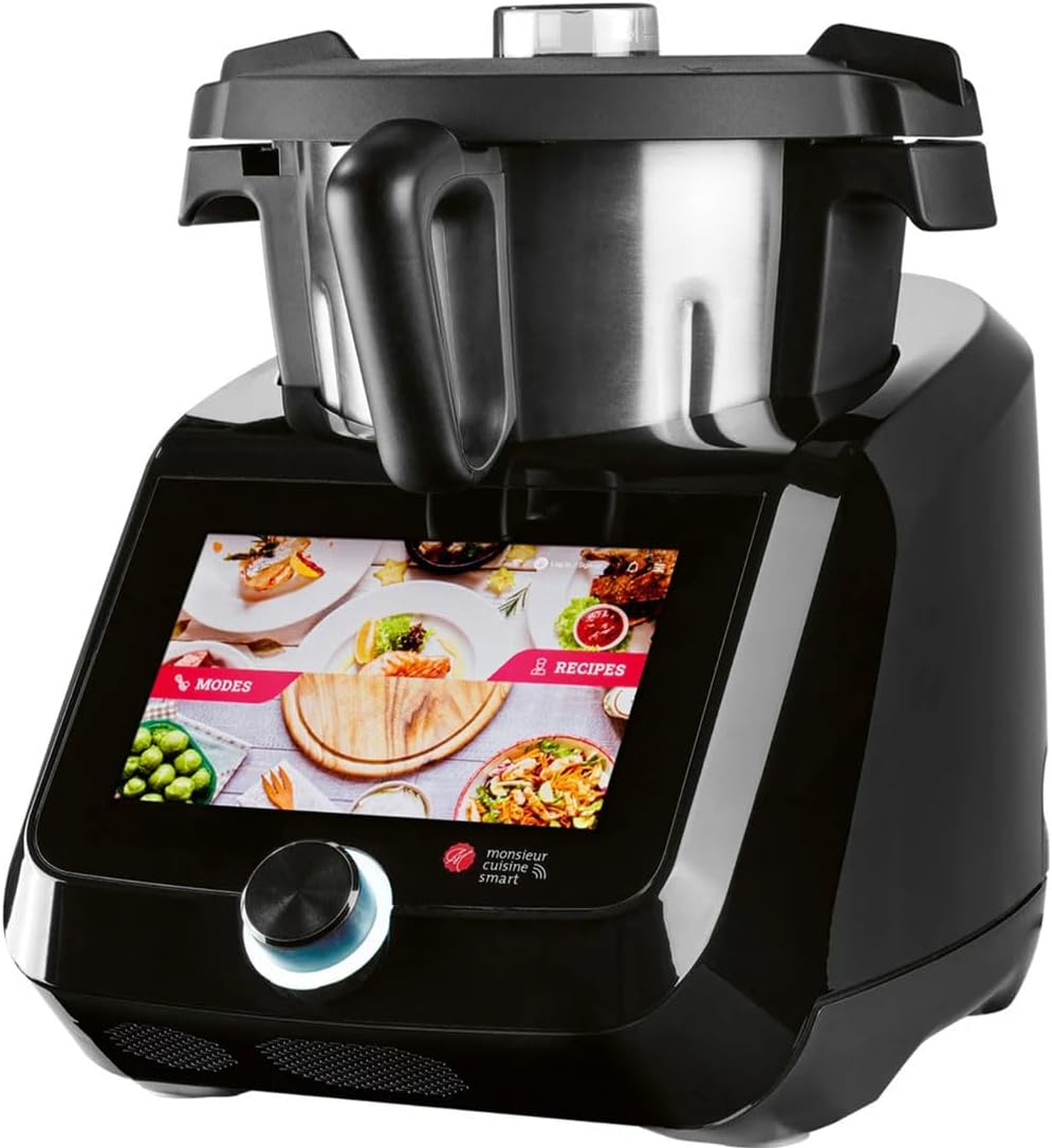PSIDE SILVERCREST Monsieur Cuisine Smart Schwarz Produkt, 1200 W schwarz, App-Steuerung, App-/WLAN-Steuerung, Schwarz/Silber