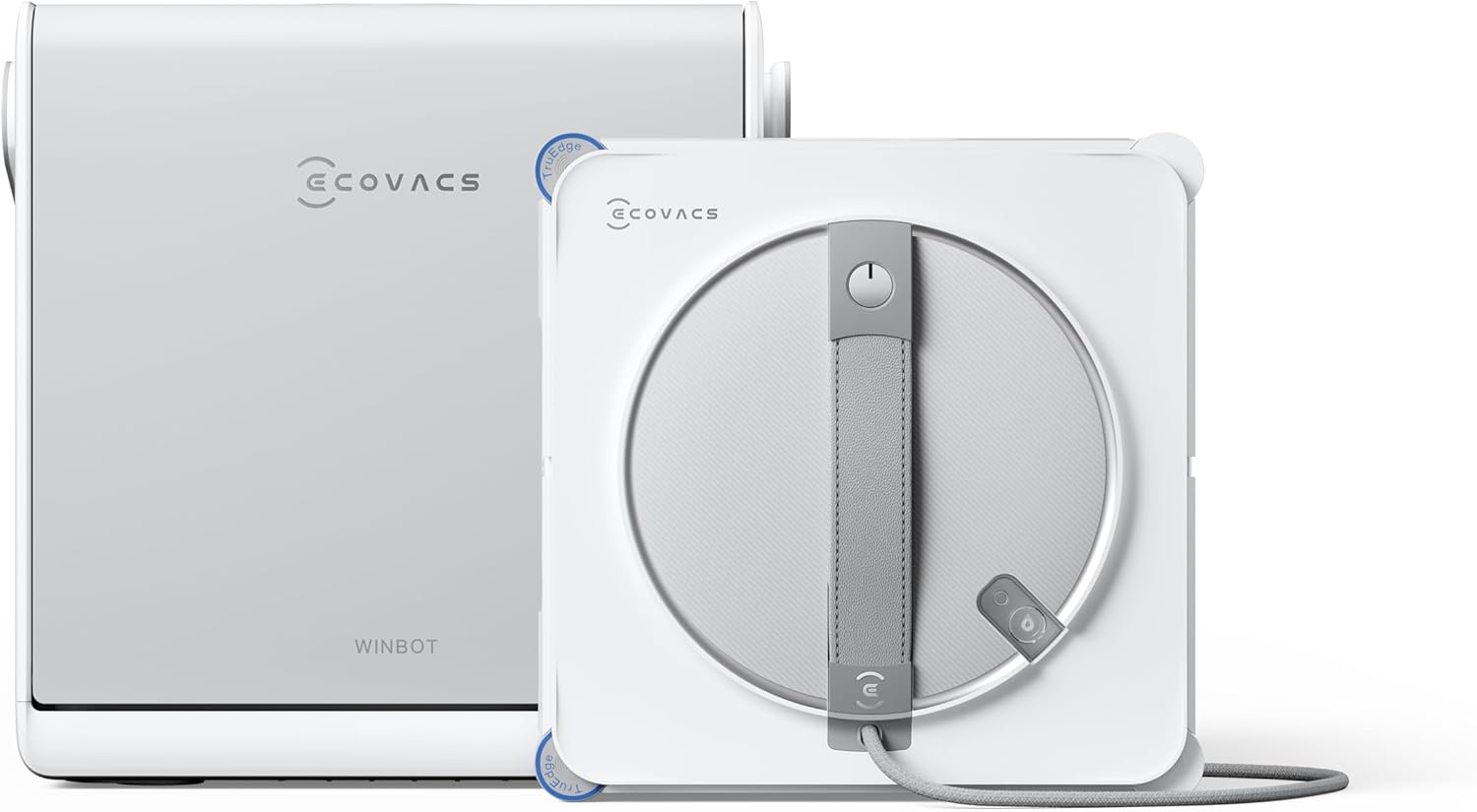 ECOVACS WINBOT W2S Omni Fensterputzroboter mit Multifunktionsstation, Intelligenter Bis-an-den-Rand-Reinigung mit TruEdge, DREI Wasserdüsen