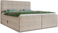 Sofnet Boxspringbett Mollo mit 2 Bettkästen, 140 × 200 cm), Doppelbett mit Bonell-Matratze und Topper, Polsterbett in weichem Cordstoff, Bett