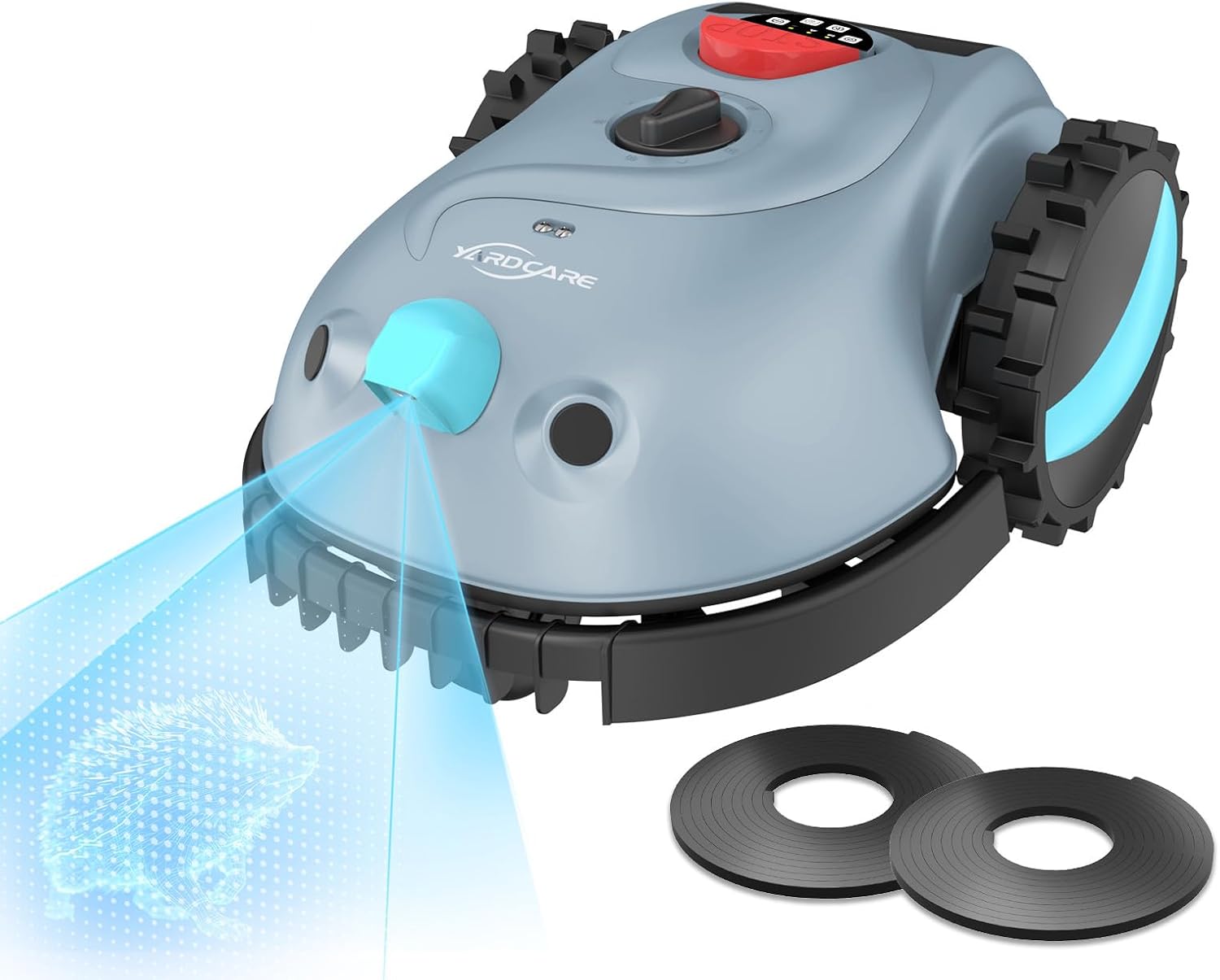 YARDCARE V100 Mähroboter ohne Begrenzungskabel, 4,0 Ah Akku Rasenmäher Roboter, Mit Vision-Navigation, Hindernisvermeidung, 150 Arten