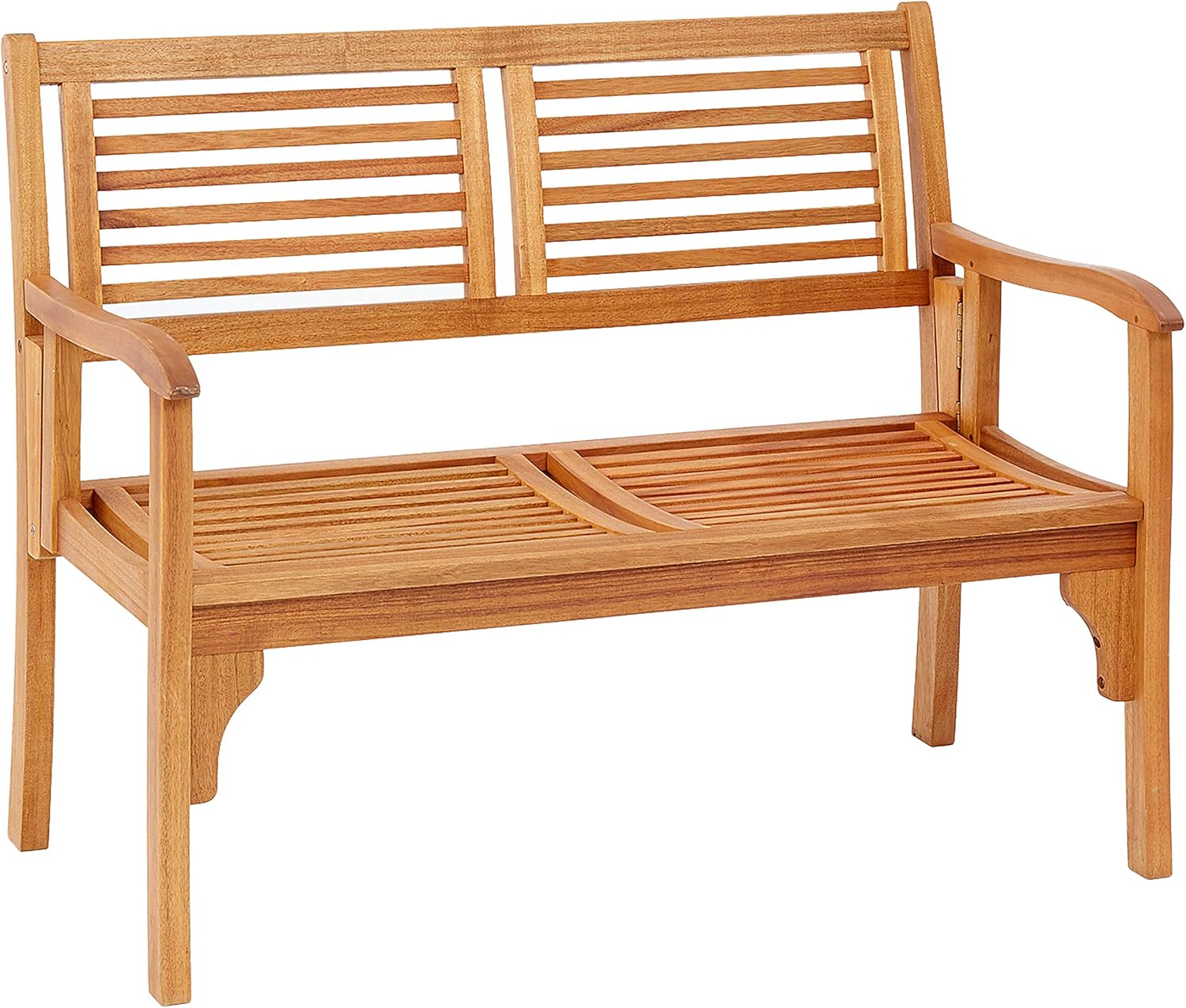 Dehner Klappbank Douglas, Ca. 119 × 62 × 90 cm, 2-Sitzer, Aus FSC, Zertifiziertem Akazienholz, Natur