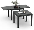 Devoko Esstisch Ausziehbar, 80/160 × 75 cm Gartentisch Ausziehbars, Ausziehbar auf 160 cm, Aluminium Balkon Ausziehtisc, Gartentisch Wetterfest