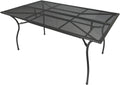 DEGAMO Gartentisch Classic 90 × 150 cm rechteckig, Aus Metall, Tischplatte Streckmetall, Anthrazit, Outdoor