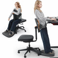 Newtral Stehpult-Stuhl, Standing Mate-Sitz für Sitz-Steh-Wechsel, Ergonomischer Anlehn-Hocker mit Anti-Ermüdungsmatte, Stehpult-Hocker