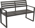 DEGAMO Design Gartenbank Atlanta 2-sitzer Sitzbank, wetterbeständig, dunkelgrau, Aluminium