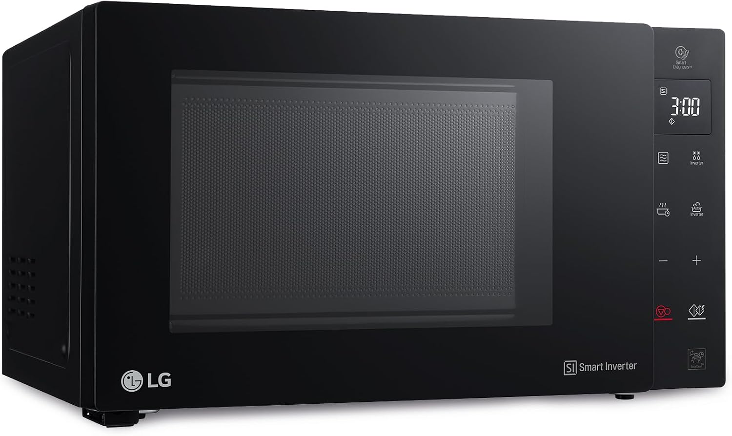 LG MH6535GIB Mikrowelle mit Grill 25 l, 1150 W, Grill mit 900 W, Schwarz, Smart-Inverter-Technologie, Eco-Funktion