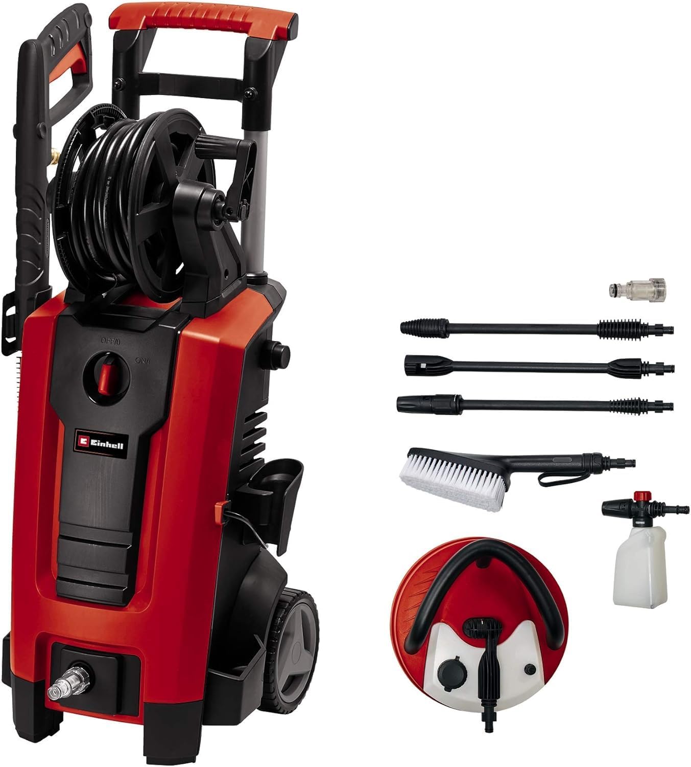 Einhell Hochdruckreiniger TE-HP 170, Inkl. Hochdruckschlauch, 2.300 Watt, Max. 170 bar, Modulares Quick-Couple-System, Div. Düsen
