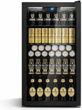 TRIUMPHKEY 86 l Getränkekühlschrank mit Klima KÜHLUNG, Neu: Gleichmäßige Kühlung & frostfrei, 4 verstellbare Ablagen für 130 Dosen, Für Bar