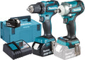 Makita DLX2452TJ Akku-Kombo-Kit 18 V 'KFZ-Set', / 5,0 Ah, DDF485 + DTW300, 2 Akkus + Ladegerät im MAKPAC