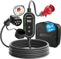 ABSINA Mobile Wallbox 11 kW mit Einstellbarer Ladeleistung, Typ 2 Ladekabel E Auto 16A 3 phasig IP67 mit 6,6 m Kabel, 11 kW Ladegerät für i3, E-Up