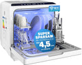 MONZANA Tischspülmaschine ohne Wasseranschluss App Funktion sparsamer Verbrauch 4,5 l 6 Programme 4 Gedecke 45 cm Mini Geschirrspüler Spülmaschine