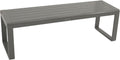 DEGAMO Gartenbank Hockerbank Brescia 3-sitzer 138 cm, Aluminium Silbergrau, Wetterfest, Outdoor