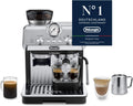 De'Longhi Siebträgermaschine La Specialista Arte EC9155.MB, Edelstahl/Schwarz inkl. Barista-Kit, 1550 W, 1,7 l Tank, Espressomaschine mit Mahlwerk