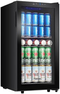 Kalamera Getränkekühlschrank, 3-18 °C Kühlzone, 41 dB, KRC-86GE, Bierkühlschrank mit Touch-Bedienfeld, Flaschenkühlschrank 86 Liter
