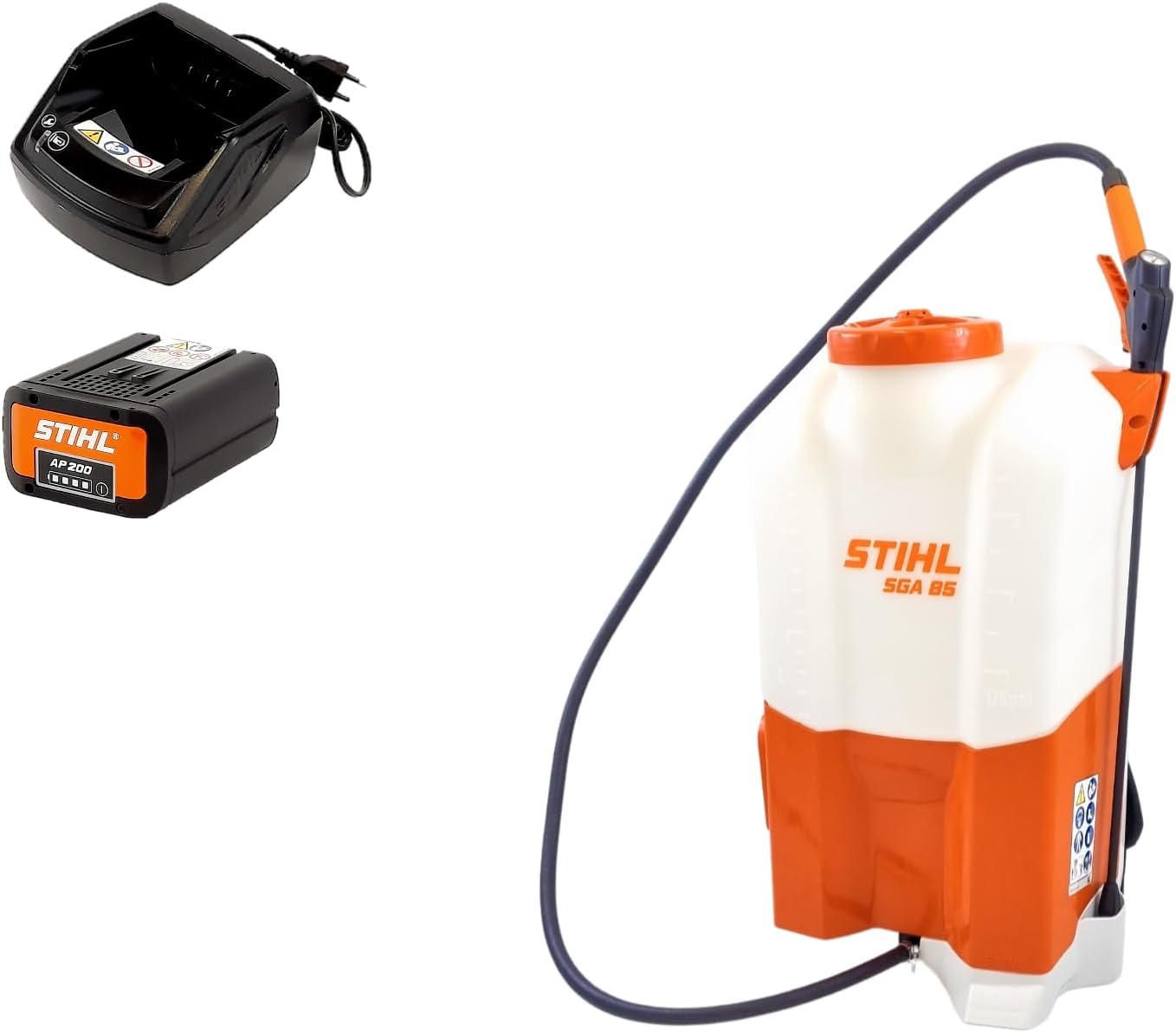 Stihl Akku-Sprühgerät SGA 85 1x Sprinkler, Weiß/Orange/Schwarz