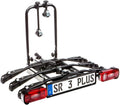 Bullwing SR3+ Fahrradträger für 3 Fahrräder auf die Auto Anhängerkupplung abklappbar, Spezialverschluss, Diebstahlschutz mit Vorhängeschloss