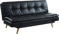 Vente-unique Ausziehbares Schlafsofa Zarina 3-Sitzer, Schwarz