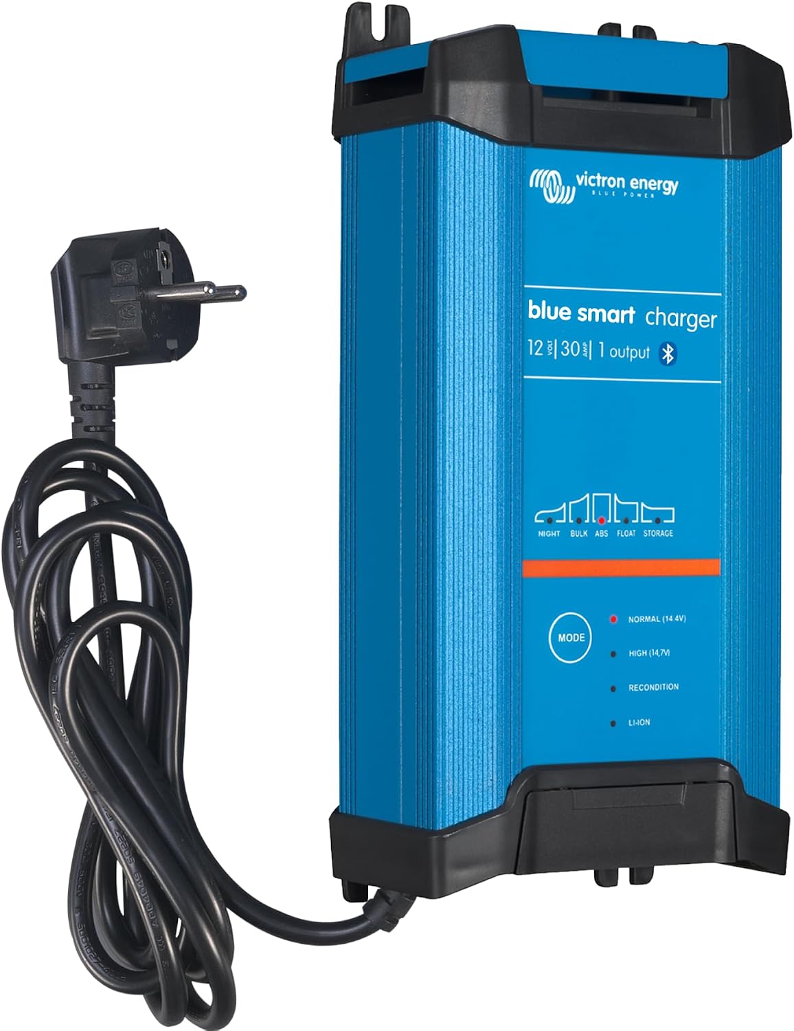 Victron Energy Blue Smart Batterie Ladegerät 12-Volt 30 Ampere 230 V, IP22 Geschützt, Autobatterie Ladegerät, Bluetooth, 1 Ausgang, CEE 7/7
