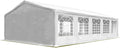 TOOLPORT Partyzelt 5 × 10 m Pavillon Starke PVC 600 N Plane wasserdicht und schneller Aufbau