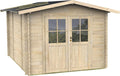 MAESTRO FERRETERO Gartenhaus Bh25 Opera 250 250 Holzhäuser, Aufbau in 7 Stunden zu zweit, 25 mm, Naturholz, Nut-und-Feder-Dach und Boden