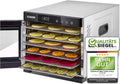COSORI Dörrautomat edelstahl, Inkl. 6 Edelstahl-Dörrtabletts, 35°-75 °C, Und 650 W, Food Dehydrator mit 50 Rezepte, 3 Dörrgitter, 3 Dörrmatte