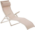 Hespéride, Faltbar, Decima Sonnenliege, Leinen/Ton, Korrosionsbeständiges Aluminium, Stapelbar, Verstellbar, Für Garten, Zum Sonnenbaden