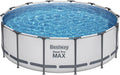 BESTWAY 5612X Abnehmbarer Pool Steel Pro Max 427 × 122 cm, Mit Kartusche 3.028 l/H Abdeckung und Leiter, Blau, 56088