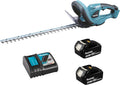 Makita DUH 523 Akku Heckenschere 18 V 52 cm mit 2 × 3,0 Ah Akku und Ladegerät