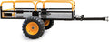 Wiltec Kippanhänger bis 450 kg für Rasentraktor, Anhänger Kipper 210 × 120 × 70 cm mit Gitter u. abnehmbaren Seitenwänden, Anhänger mit Kippfunktion