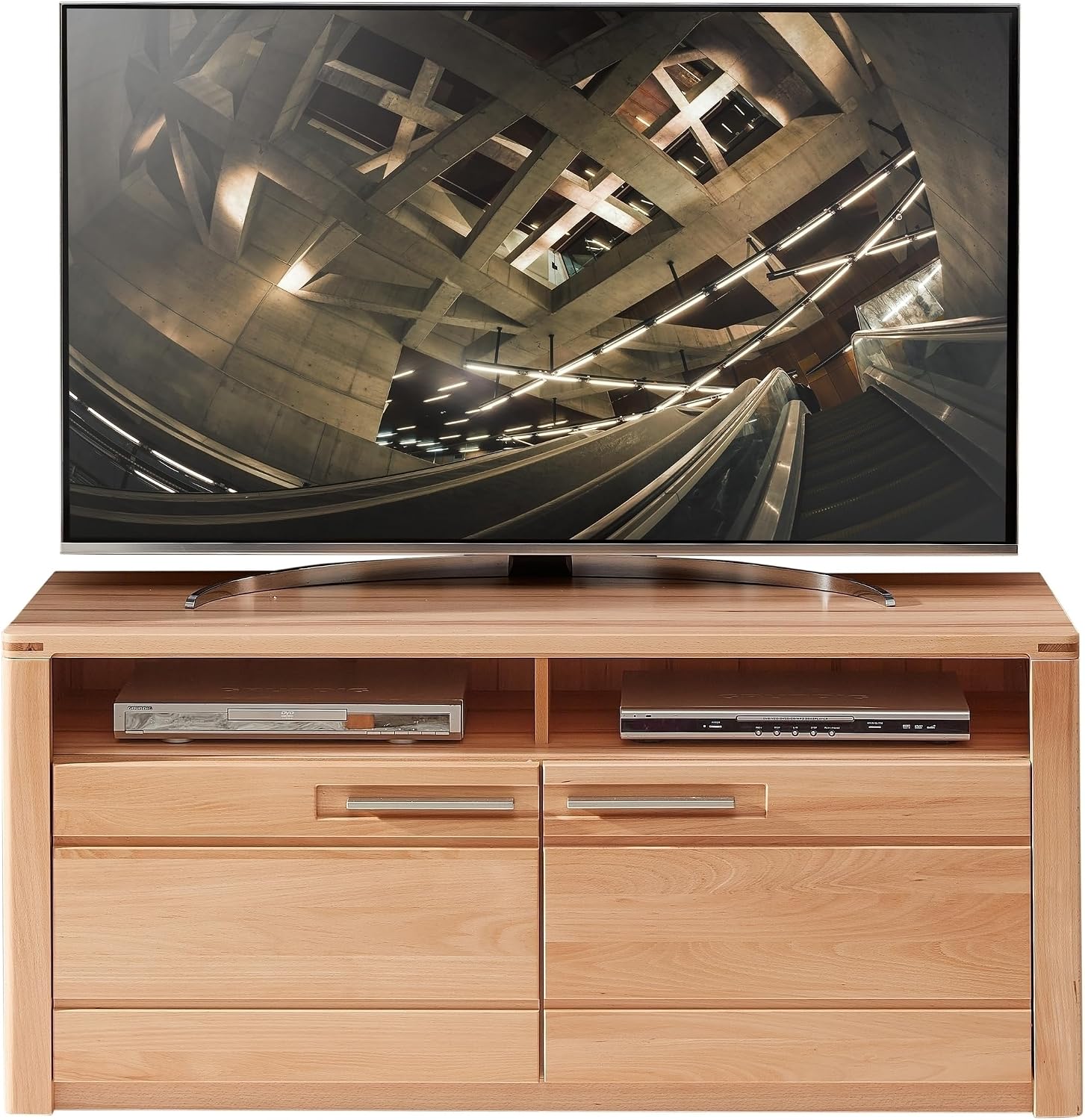 Möbelando TV-Schrank Nature One TV-Lowboard in Kernbuche Teil-massiv FSC-Zertifiziert, 131 × 58 × 45 cm, B/H/T