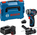Bosch Professional 12 V System Akku-Bohrschrauber GSR12 V-32FC inkl. 2, 2, 0 Ah, Zusatzhandgriff, Tiefenmesser, SDS plus verwandelt werden