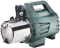 Metabo Hauswasserautomat HWA 6000 Inox, 6000 l/h Elektrisch Pumpe für Garten & Hauswasserversorgung, 1300 Watt Hauswasserpumpe, Edelstahl Wasserwerk