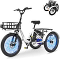 MOONCOOL E Bike Dreirad Klapprad, 36 V 20 AH Akku, IP65 Wasserdicht, 250 W Motor 45 Nm, 20' Elektrofahrräder für Herren Damen, LCD-Display, 3 Fahrmodi