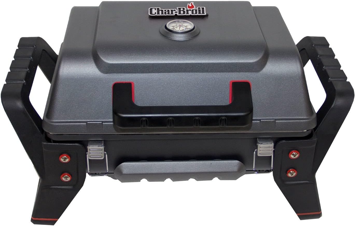 Charbroil Char-Broil 140691 X200 Grill2Go Gasgrill, X200 Grill2Go Tragbare Gasgrill, Edelstahl, Schwarz/Grau