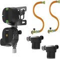 Truma Gasregler DuoControl CS 30mbar vertikal Schläuch, Schwarz/Orange/Silber