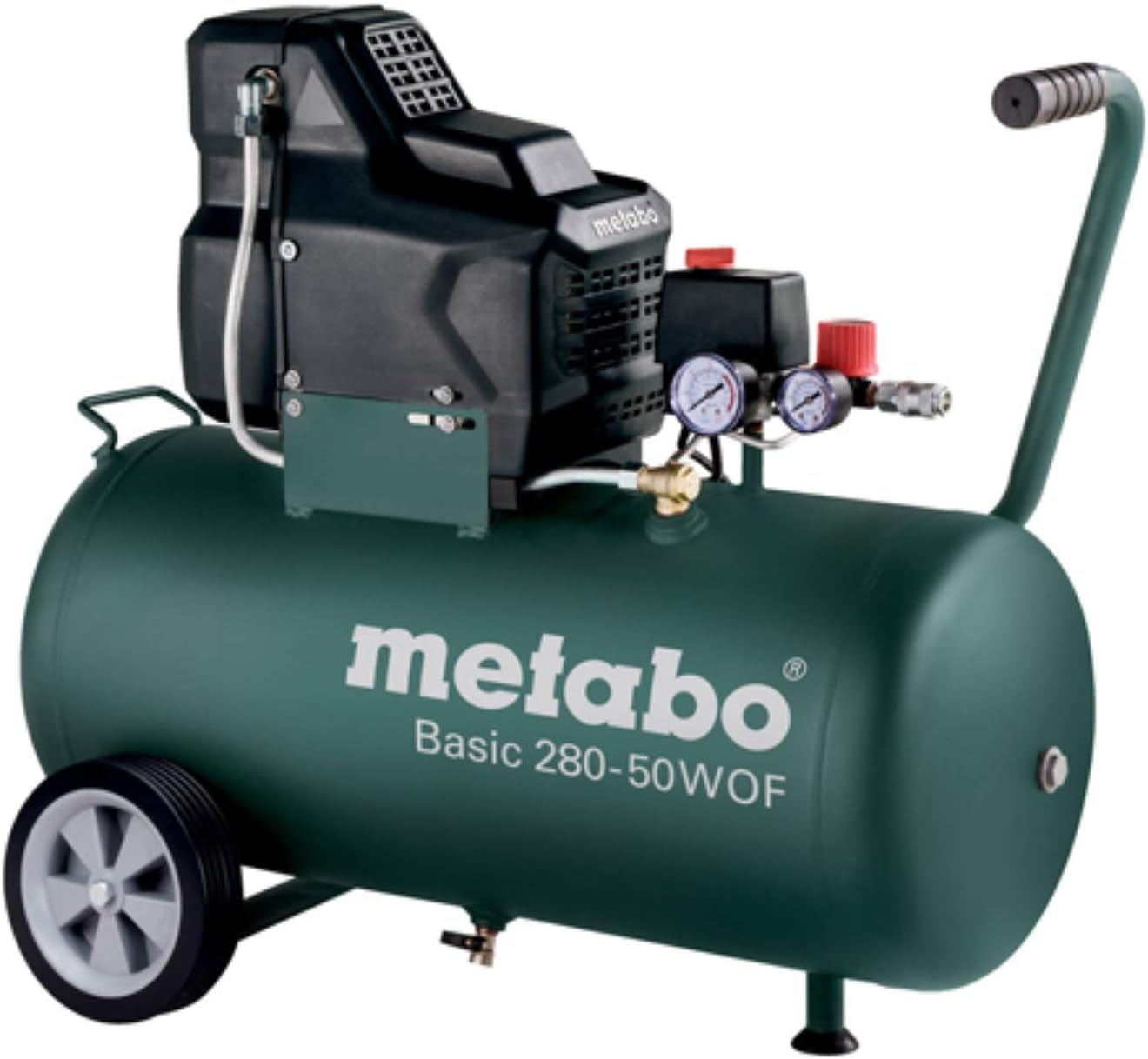 metabo Druckluftkompressor, Fülleistung: 140 l/min, Kompressor Basic 280-50 W OF, 8 bar, und robust für einfache, gewerbliche Anwendungen